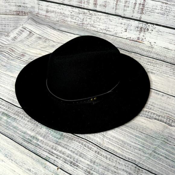 Chico's Accessories - Chicos 100% Wool Hat with leather Band Black OS